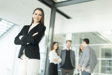 Modern young business people in the office