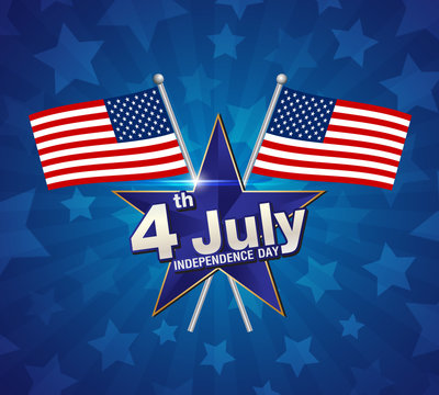 Vector Illustration of an 4 july Independence day