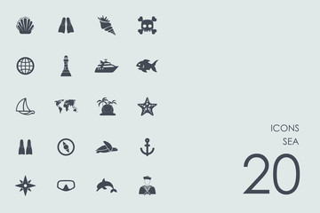 Set of sea icons