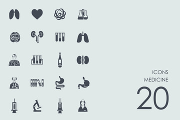 Set of medicine icons