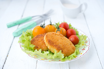Homemade chicken cutlets

