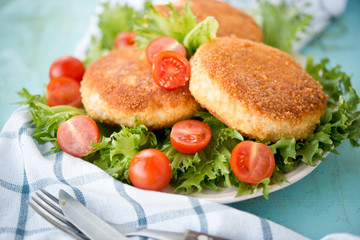 Homemade chicken cutlets
