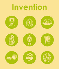 Set of invention simple icons