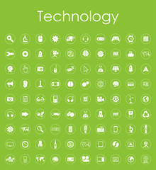 Set of technology simple icons
