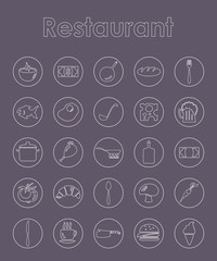 Set of restaurant simple icons