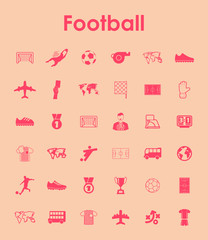 Set of football simple icons