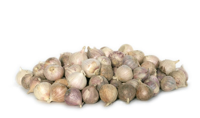 Garlic / Heap of garlic on white background.