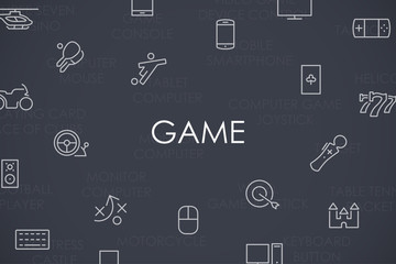 Gaming Thin Line Icons