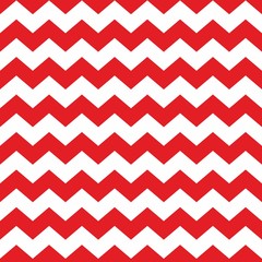 Zig zag chevron red and white tile vector pattern