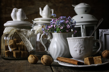 vintage tea table concept