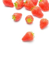 Appetizing strawberry on white background
