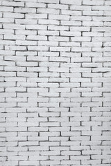White brick wall texture background and pattern