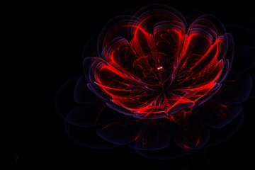 Abstract fractal flower