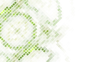 Abstract design, green squares