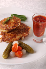 potato cutlets with sauce