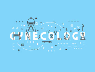 Medicine concept gynecology. Creative design elements for websites, mobile apps and printed materials. Medicine banner design