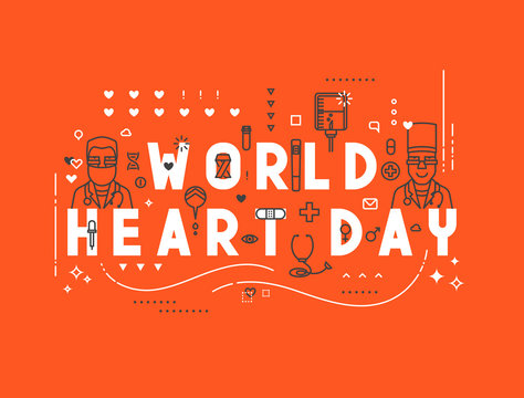 Medicine concept World heart day. Creative design elements for websites, mobile apps and printed materials. Medicine banner design