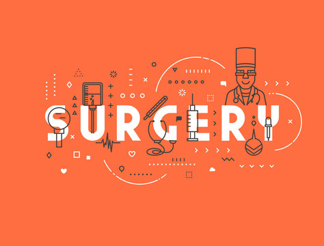 Medicine concept surgery. Creative design elements for websites, mobile apps and printed materials. Medicine banner design