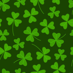 The leaves of the clover. Seamless background.