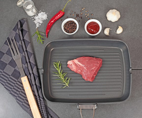 Steak in der Grillpfanne