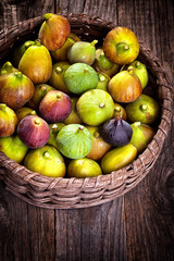 Healthy and  tasty organic figs at local farmers market 