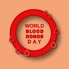 Fototapeta premium Donate blood design. Creative donor poster. Blood donation medical poster. World Blood Donor Day banner. Human heart and blood drop. Blood donor icon. Save life concept. Vector illustration 