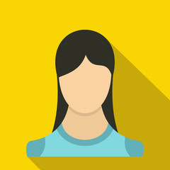 Woman icon, flat style