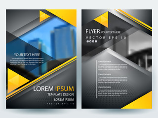 Business Brochure cover design,Brochure template layout ,Template background for business,Annual report template,Annual general meeting,Flyer design template mockup ,in A4 size, with blur background