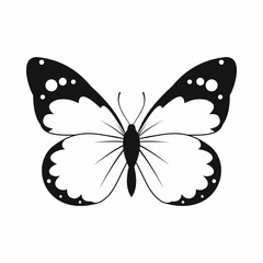 Butterfly icon, simple style