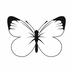 Butterfly icon, simple style
