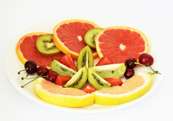 plate full of healthy fruit