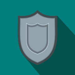 Shield icon, flat style