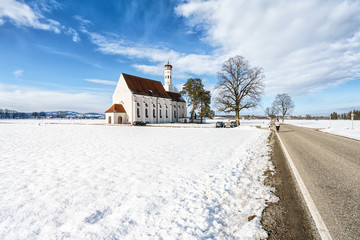 Fototapeta premium View on St.Coloman in Fussen,Germany