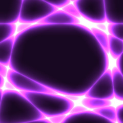 Purple chaotic lines on dark background - template