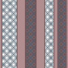 Patchwork design retro pattern checkered background with decorat