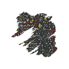 Abstract background. Hand painted