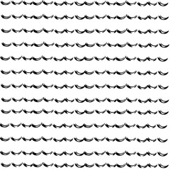 Pattern with hand drawn waves. Abstract background with wavy brush strokes