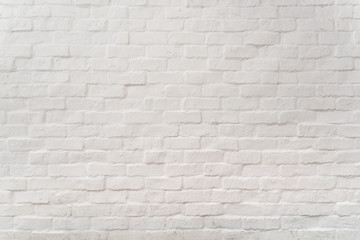 White grunge brick wall background, abstract, texture