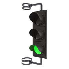 Traffic lights isolated on white 3D Illustration