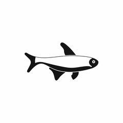 Fish icon, simple style