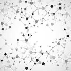 Molecule structure. DNA. Abstract background. Connection atoms