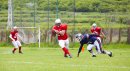 Blurred background of american football game