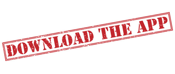 download the app red stamp on white background