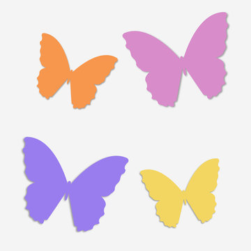 Paper butterfly set.
