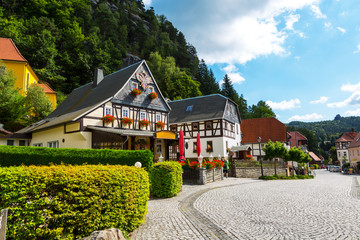 Oybin health resort in Saxony, Germany