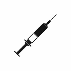Syringe icon, simple style