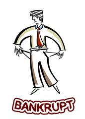 Businessman with no money