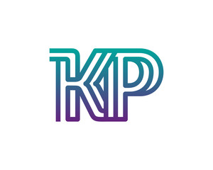 KP lines letter logo