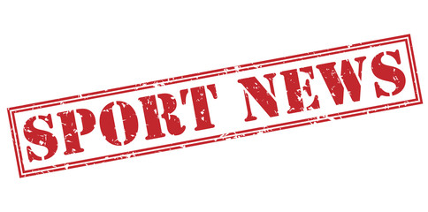 sport news red stamp on white background