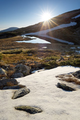 Spring landscape in the mountains